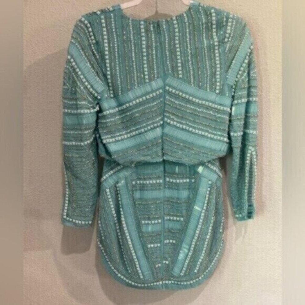 New ASOS Beaded Feminine Party Extravagant Cocktail Luxury Event Mini Dress - Picture 11 of 14